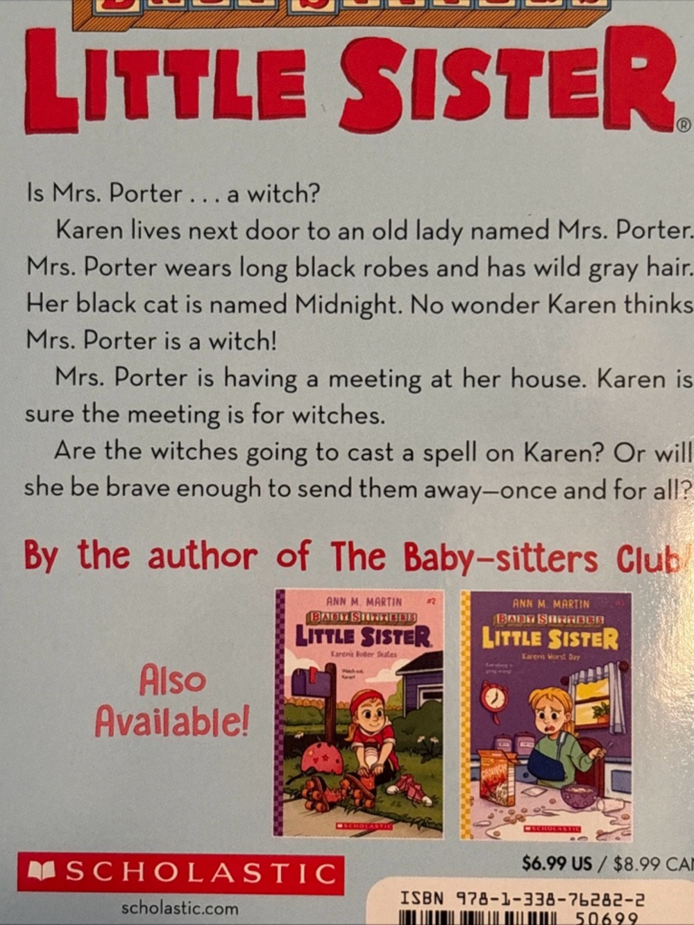 Baby-Sitters Little Sister Ser.: #1 Karen's Witch 2021 Edition New Chapter Book - Picture 6 of 10